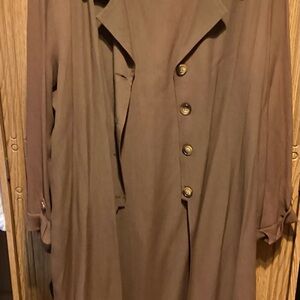 Coldwater Creek Brown Maxi Dress Flowing Elegant